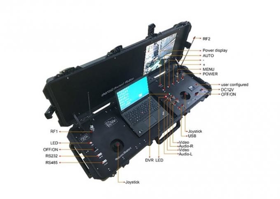 17" LCD Wireless Ground Station 138-4400MHz Briefcase COFDM Digital Receiver